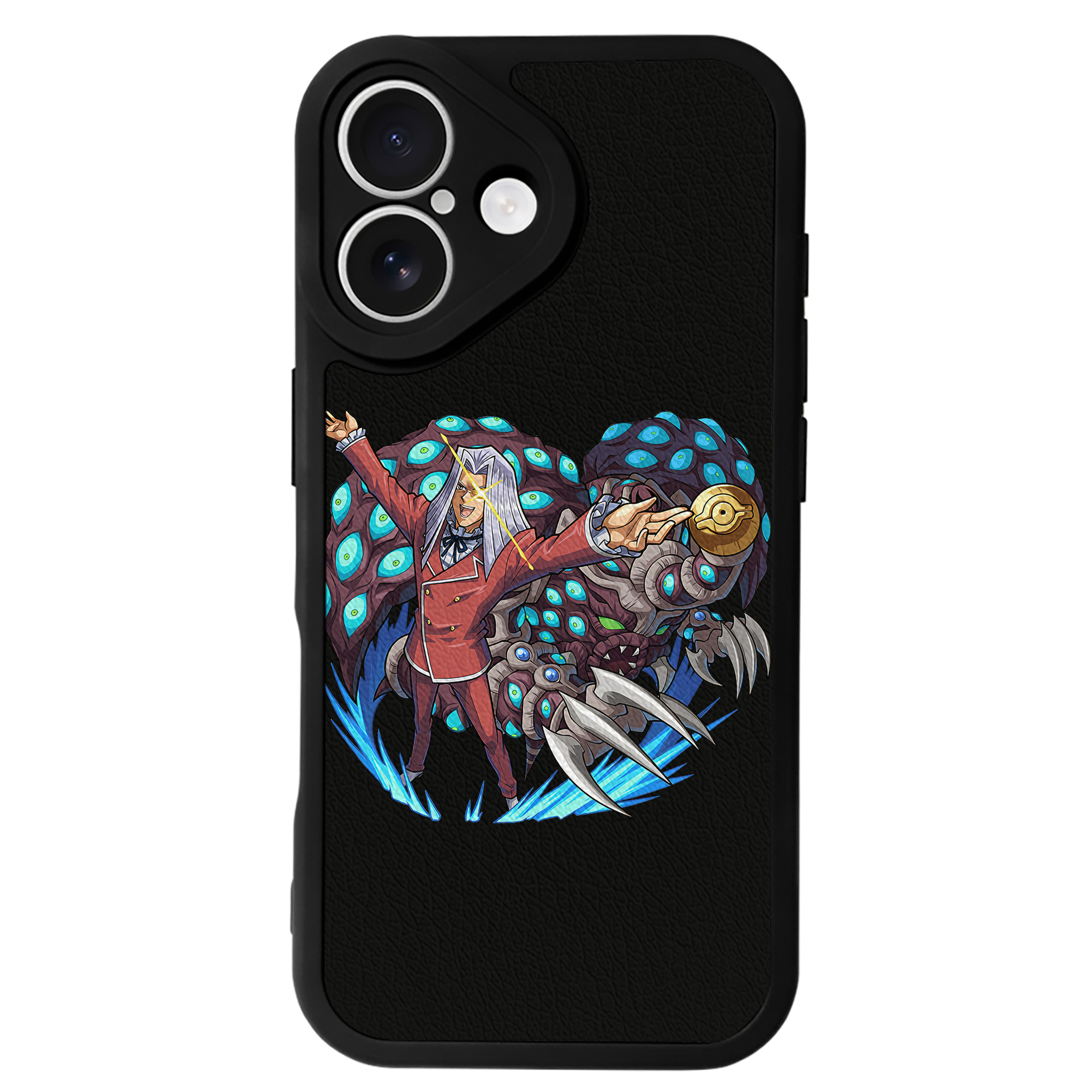 （画像用） 遊☆戯☆王 Yu-Gi-Oh! 【iPhone 16シリーズ対応】シリコンスマホケース（レザー調） 材質：シリコン